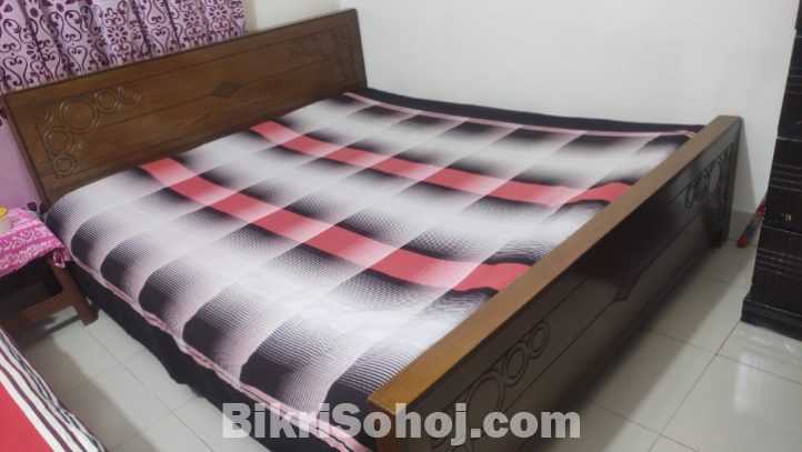 Malaysian wood cot with mattress